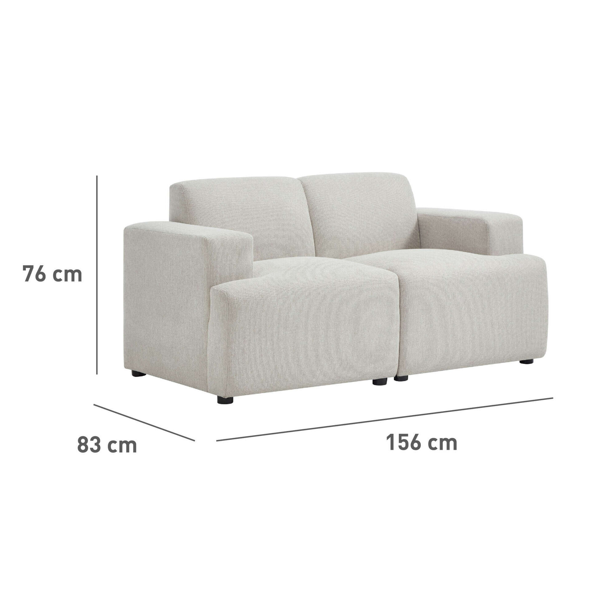 Sof&aacute; 2 Lugares Urban Cinza Kasa