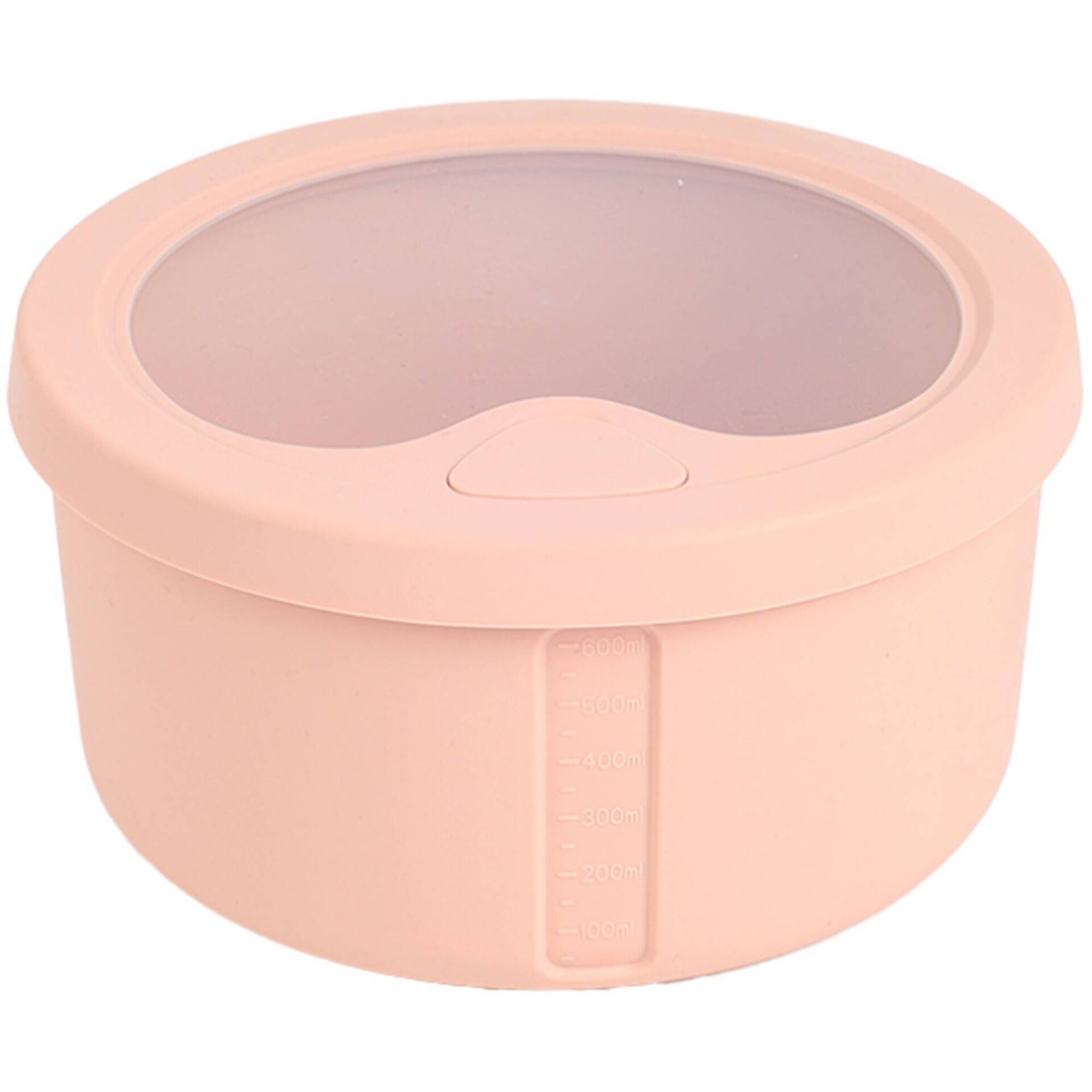 Caixa Silicone Redonda 600ml com Tampa Transparente Kasa
