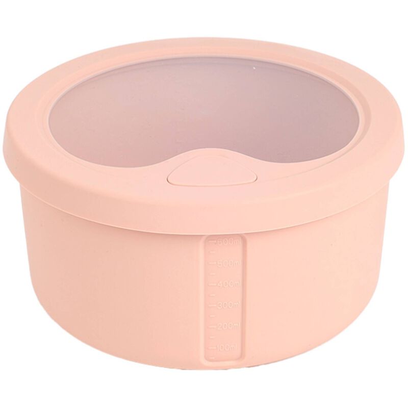 Caixa Silicone Redonda 600ml com Tampa Transparente Kasa