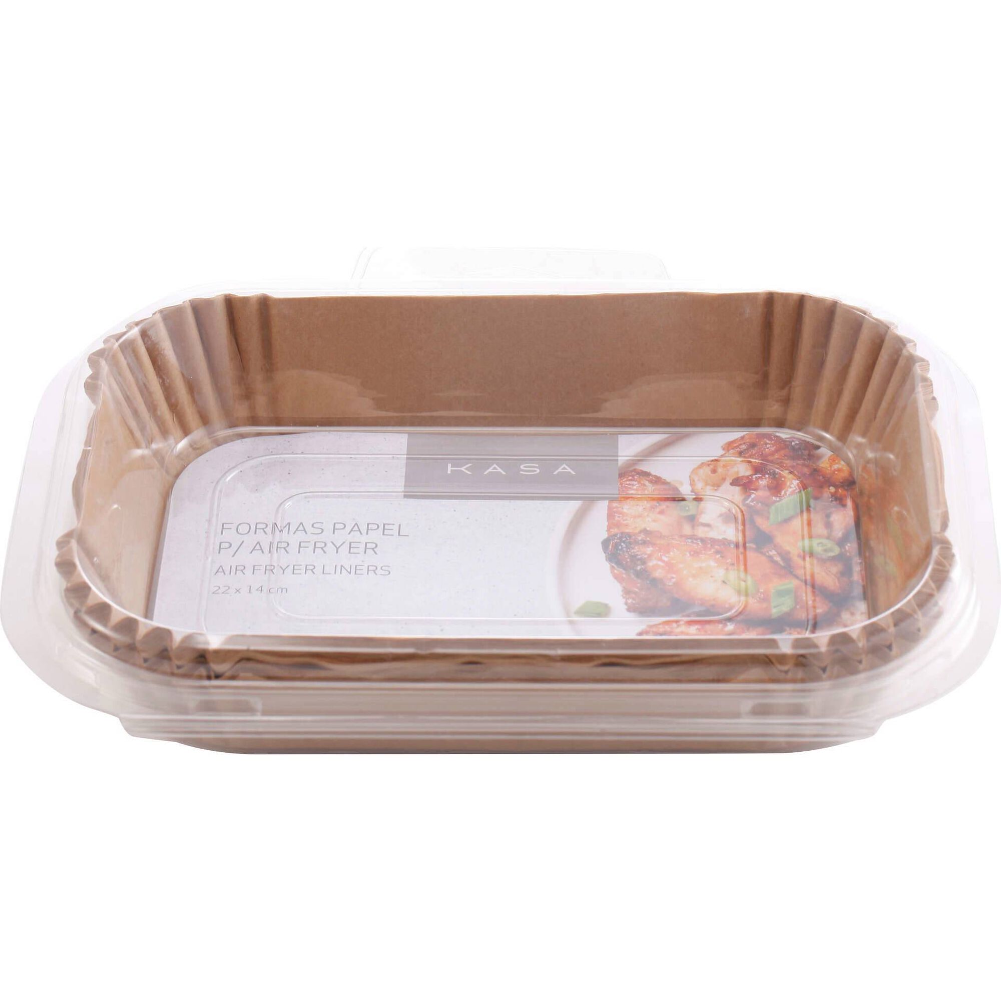 Conjunto 100 Formas Papel 22x14cm para Air Fryer