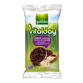 Tortitas Vitalday de Arroz Integral Chocolate Negro sem Glúten Tortitas Vitalday de Arroz Integral Chocolate Negro sem Glúten