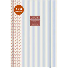 Agenda A6 2026 12 Meses (v&aacute;rias cores)