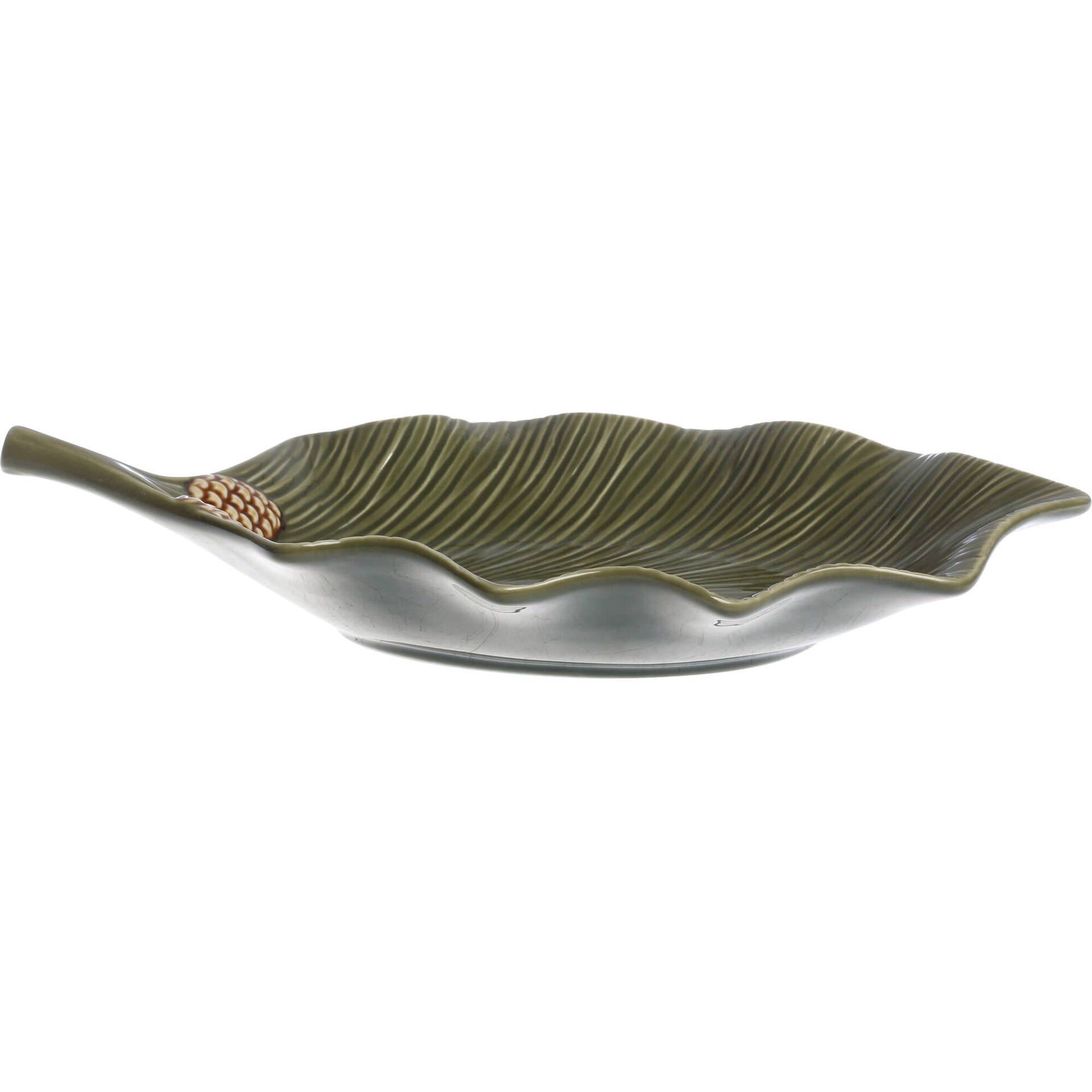 Travessa 26cm Folha Pinha Kasa