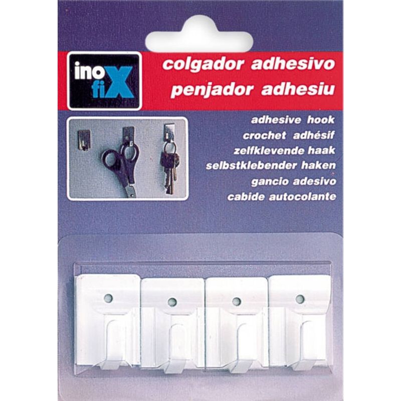 Ganchos Adesivos Retangulares Aço Inoxidável Inofix