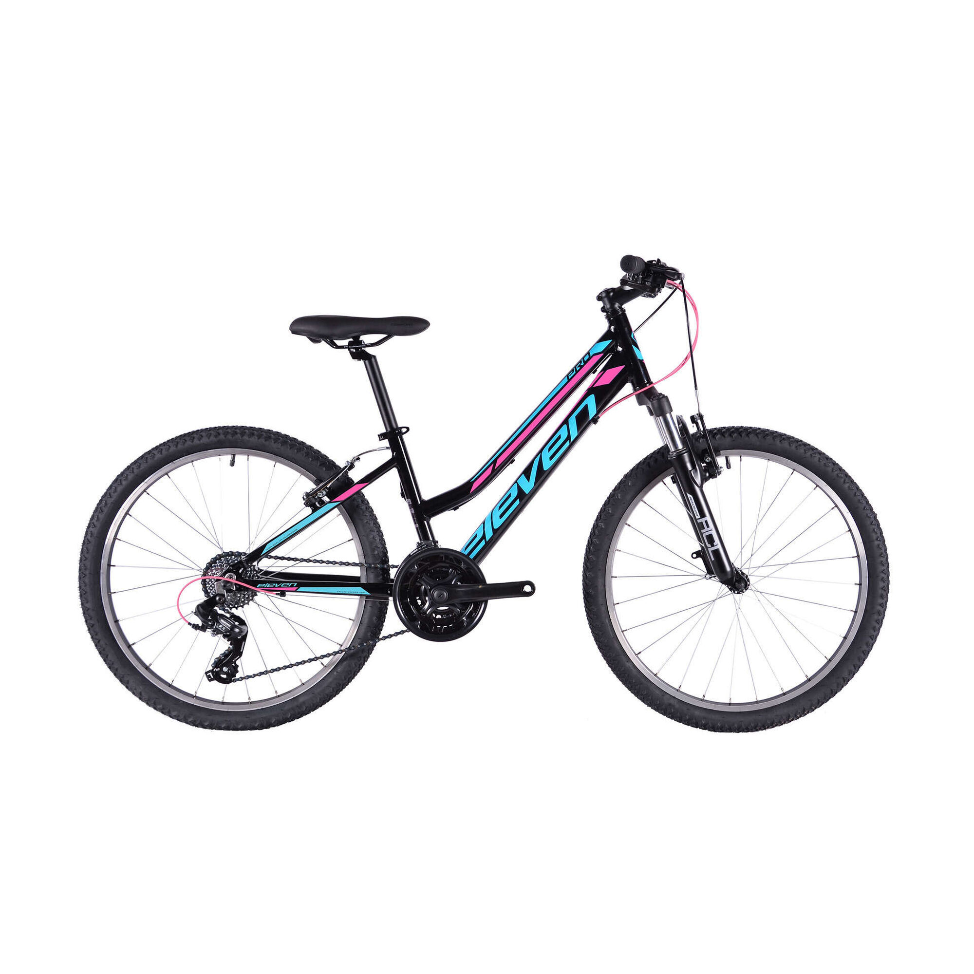 Bicicleta Júnior Pro Roda 24'' 21V VB Preta, Azul e Rosa Bicicleta Júnior Pro Roda 24'' 21V VB Preta, Azul e Rosa