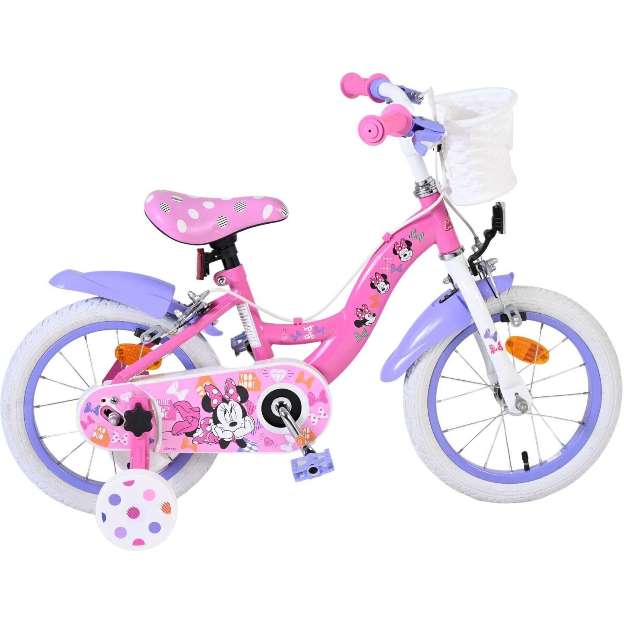 Bicicleta de Crian&ccedil;a Roda 14'' 4-6 Anos Monovelocidade Minnie