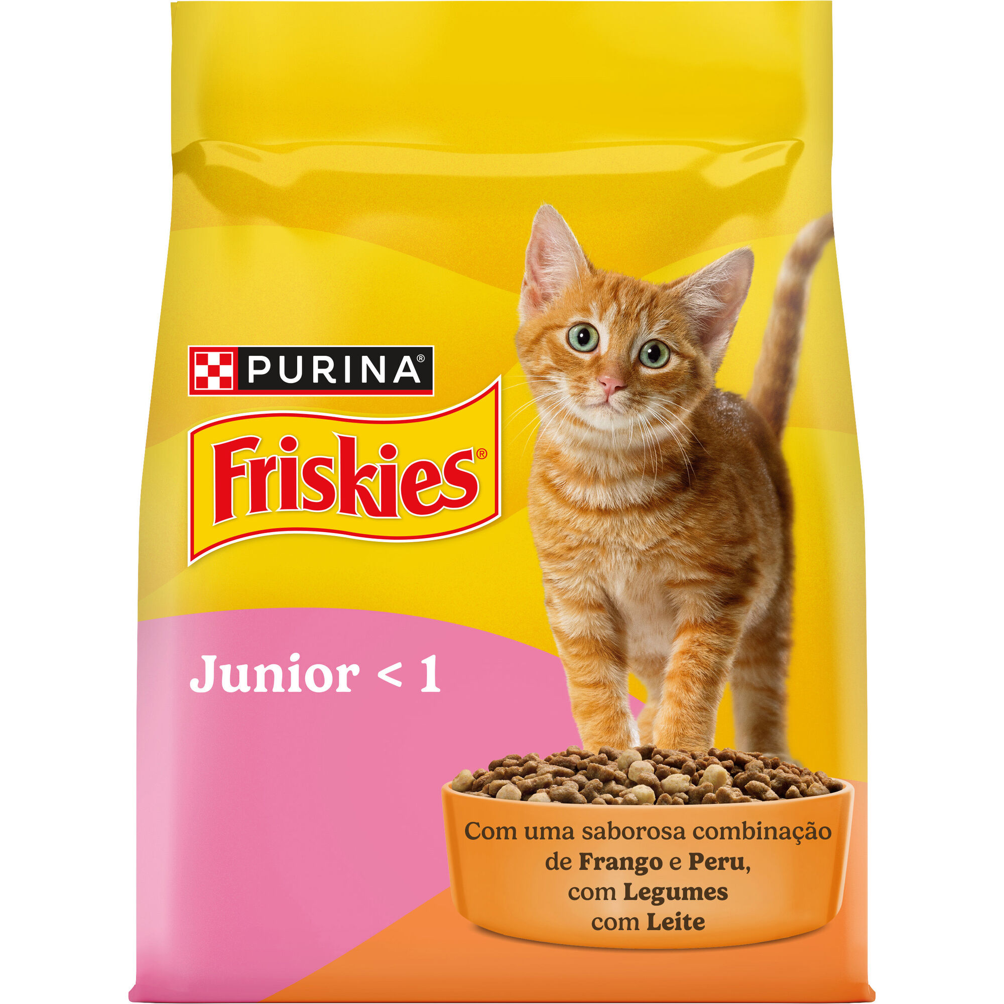 Ra&ccedil;&atilde;o para Gato J&uacute;nior Frango, Leite e Legumes Purina Friskies