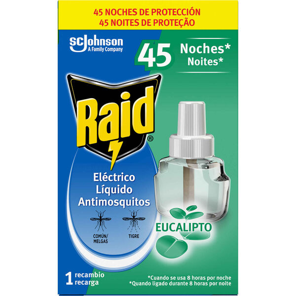 Inseticida Elétrico Recarga Eucalipto Raid
