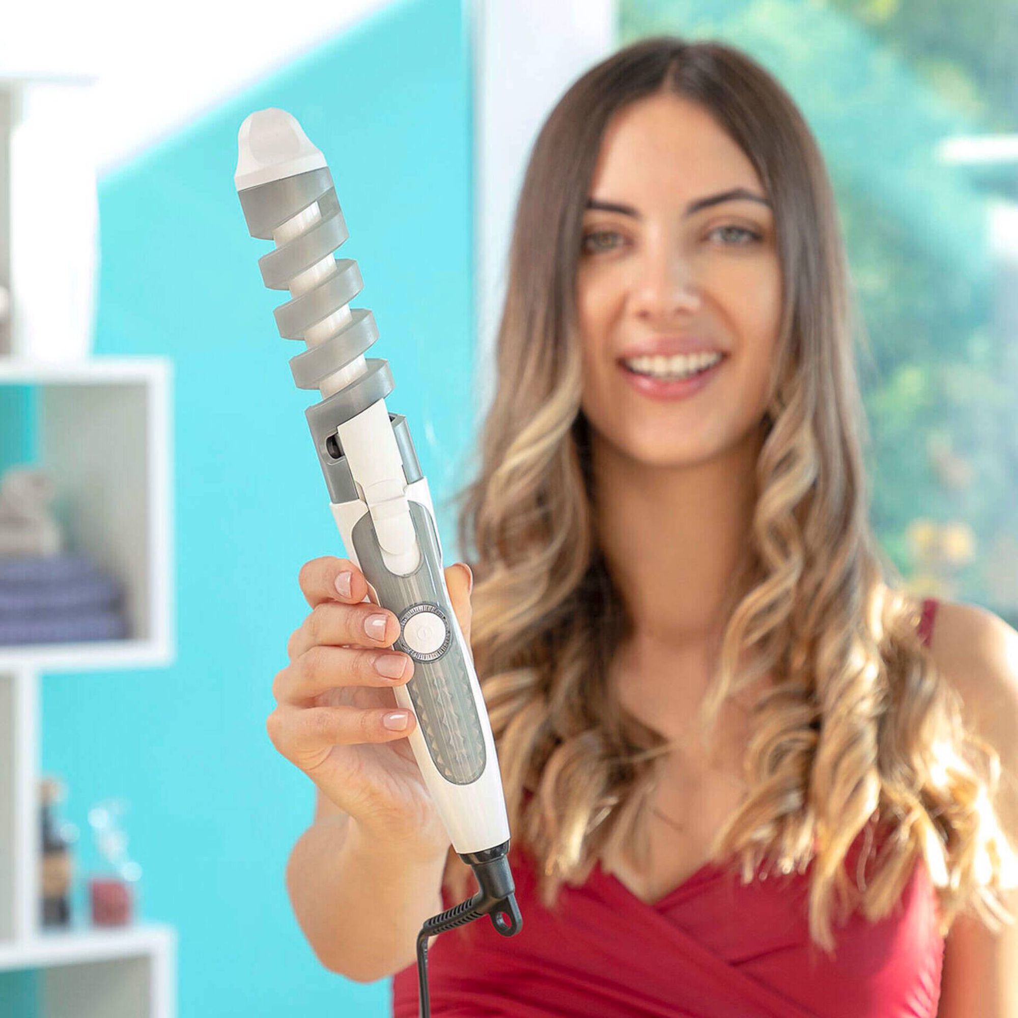 Modelador de Carac&oacute;is em Espiral com Revestimento Cer&acirc;mico Spihair InnovaGoods