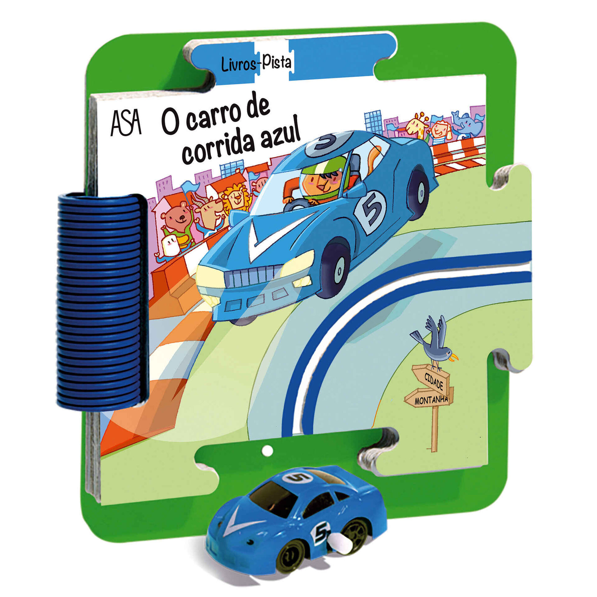 O Carro de Corrida Azul