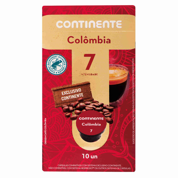 Cápsulas de Café Colômbia Int 7 Continente