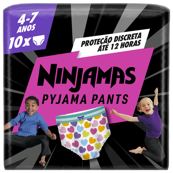 Fraldas Cueca Ninjamas Coração 17-30kg 4-7 Anos Dodot