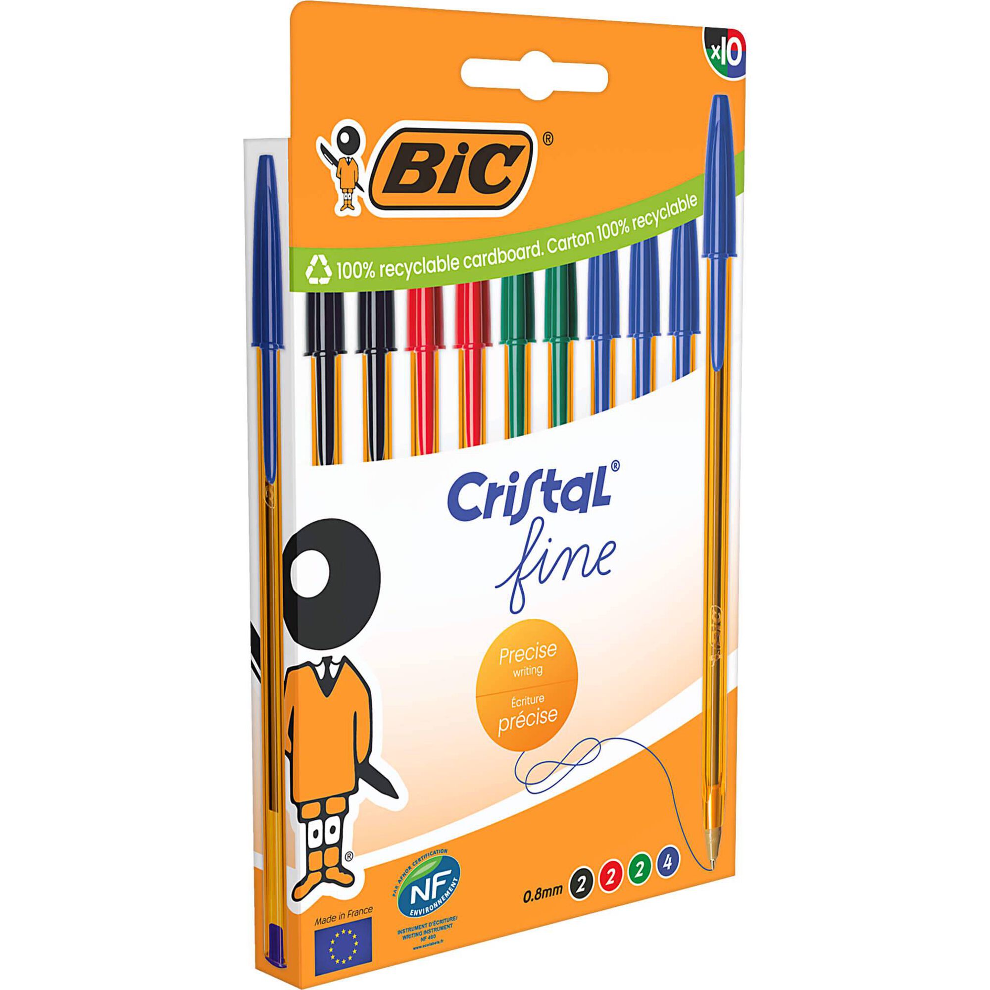 Esferogr&aacute;fica Cristal Fine 4 Cores Bic