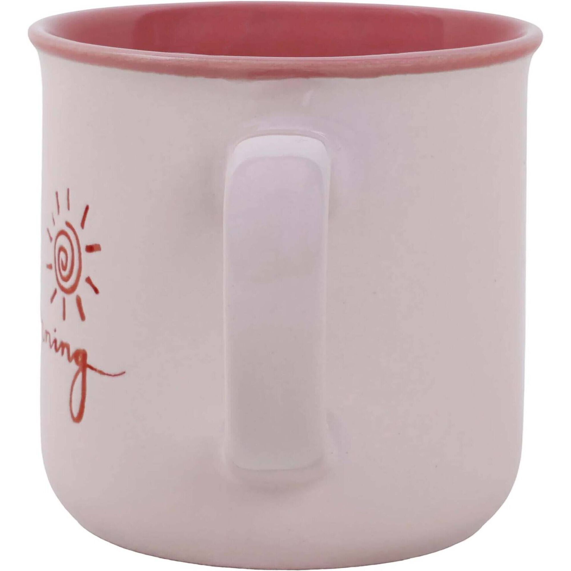 Caneca 330ml Rosa Interior Colorido Kasa