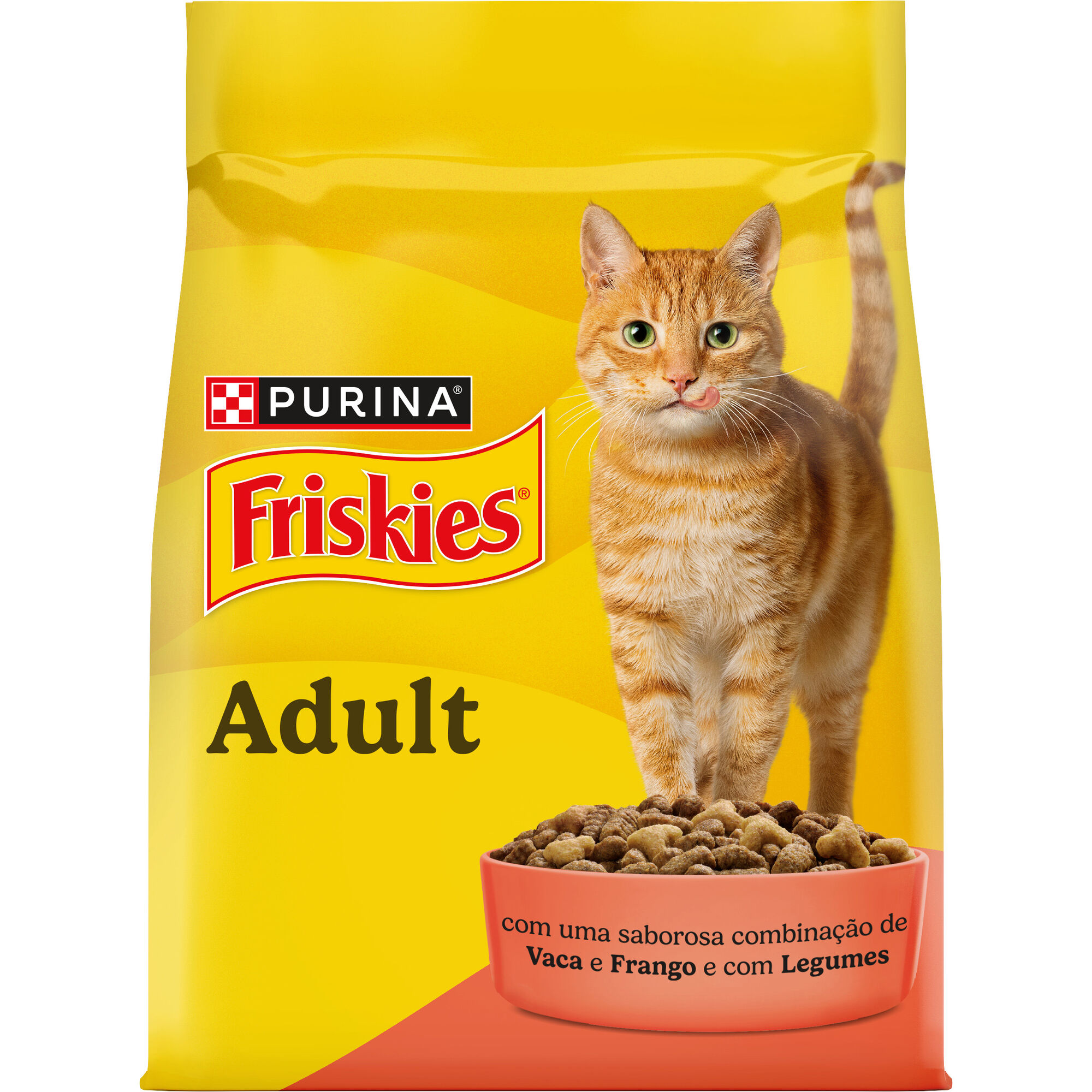 Ra&ccedil;&atilde;o para Gato Adulto Vaca, Frango e Legumes Purina Friskies