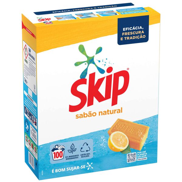 Detergente Máquina Roupa Pó Sabão Natural Skip