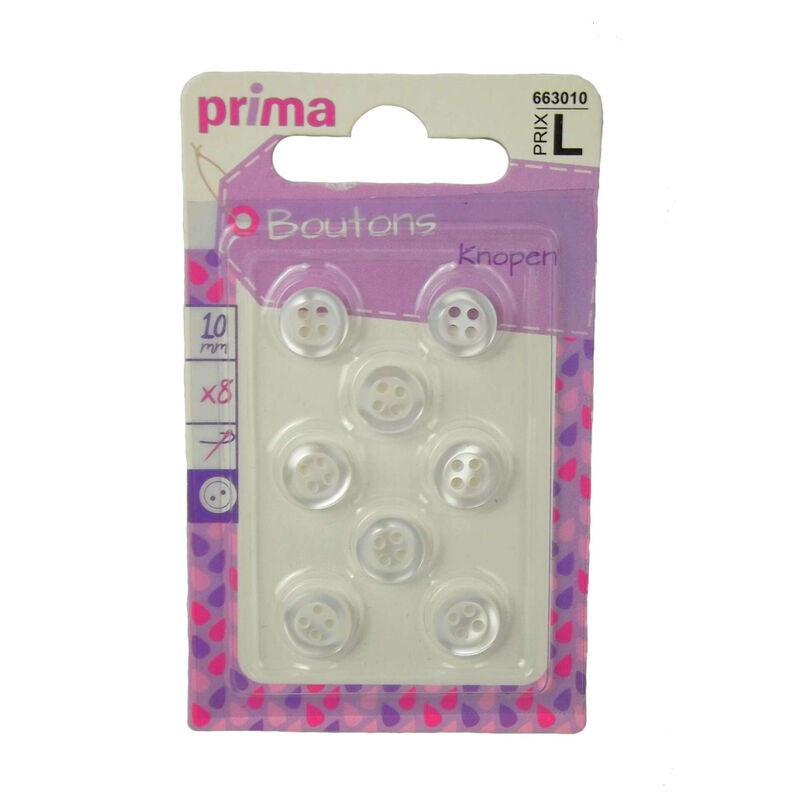 Botões 10mm Brancos Prima