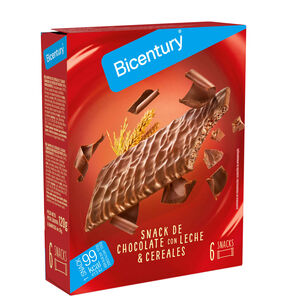 Barras de Cereais de Chocolate Leite Bicentury