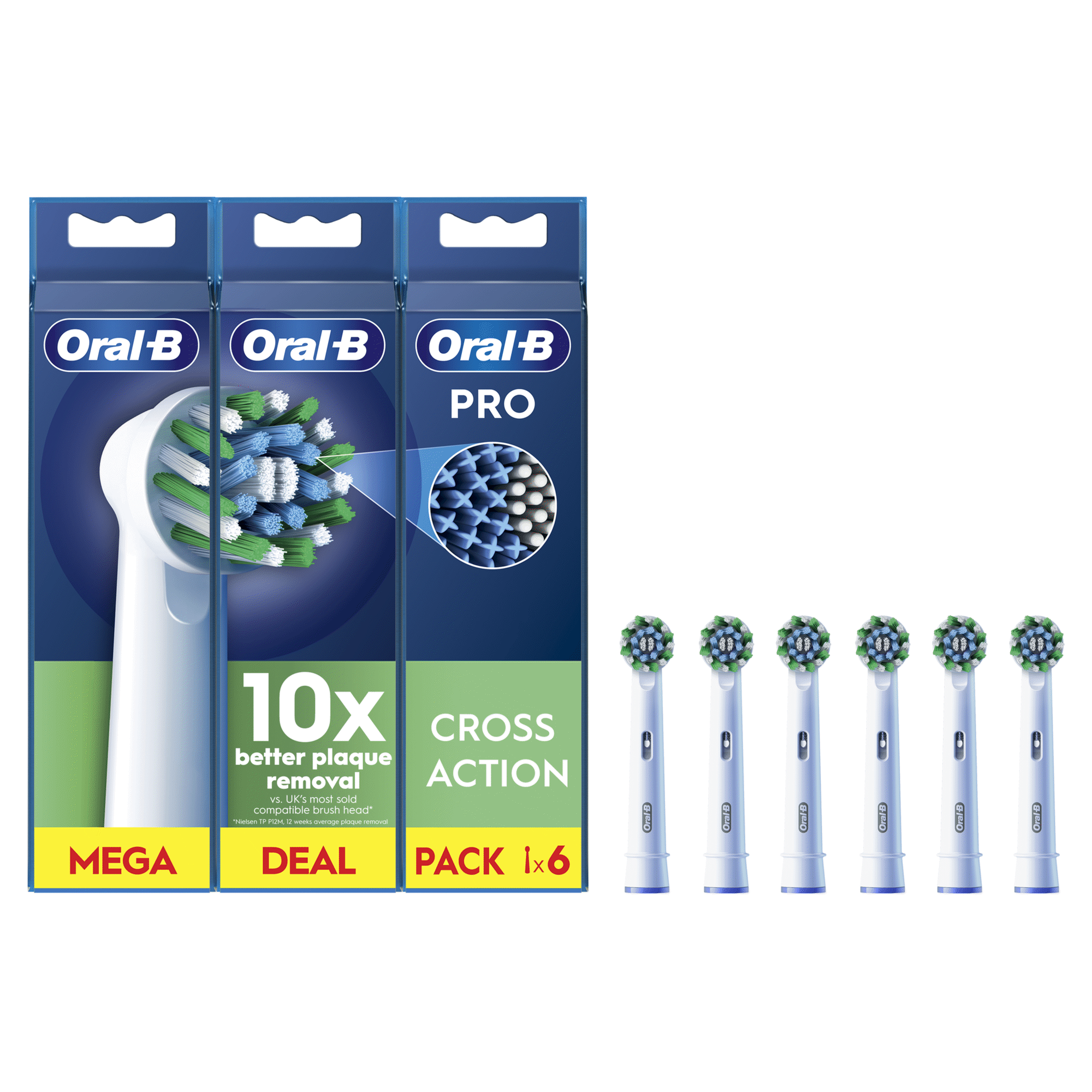 Recarga Escova de Dentes El&eacute;trica Pro Cross Action Branco