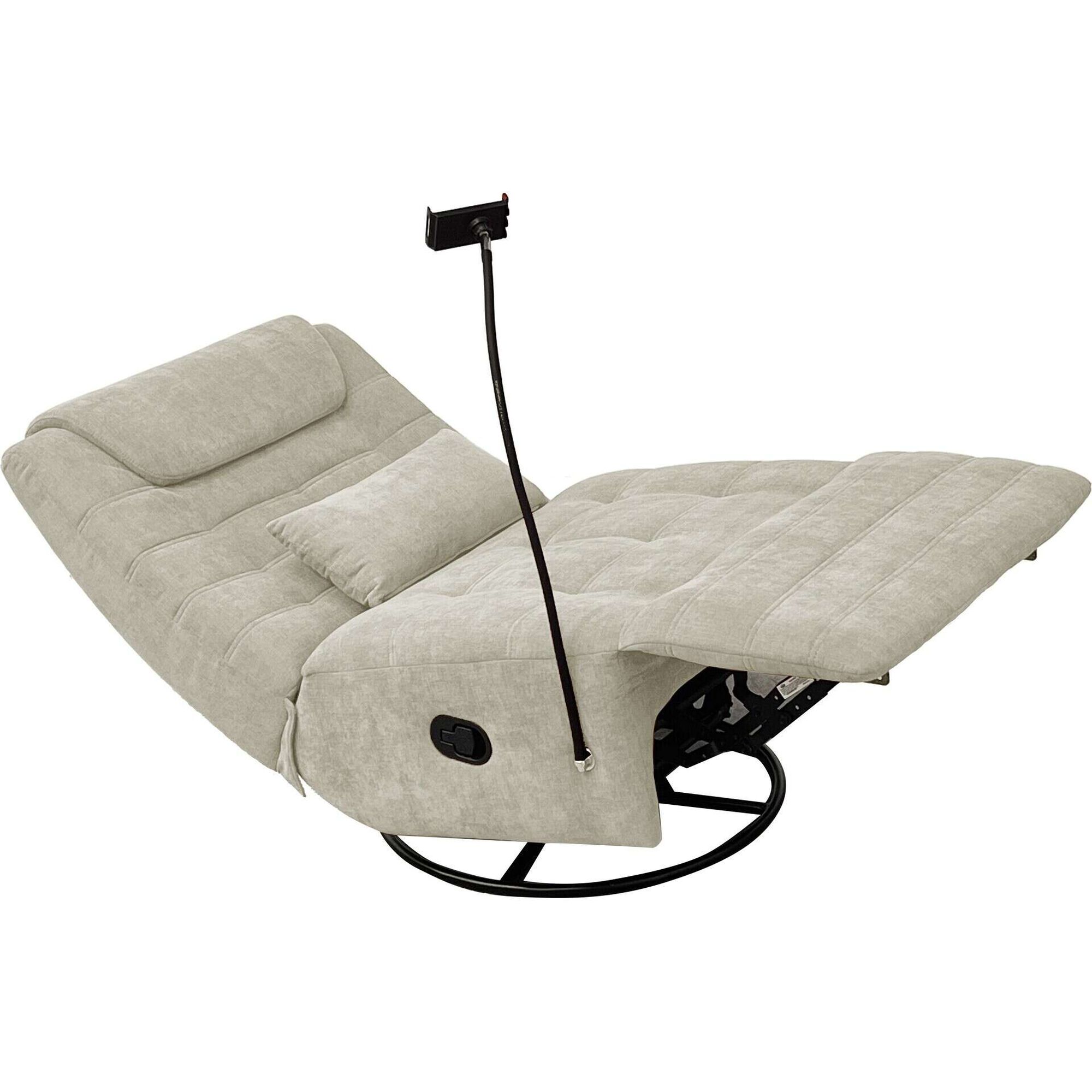 Sof&aacute; Reclin&aacute;vel Taupe Kasa