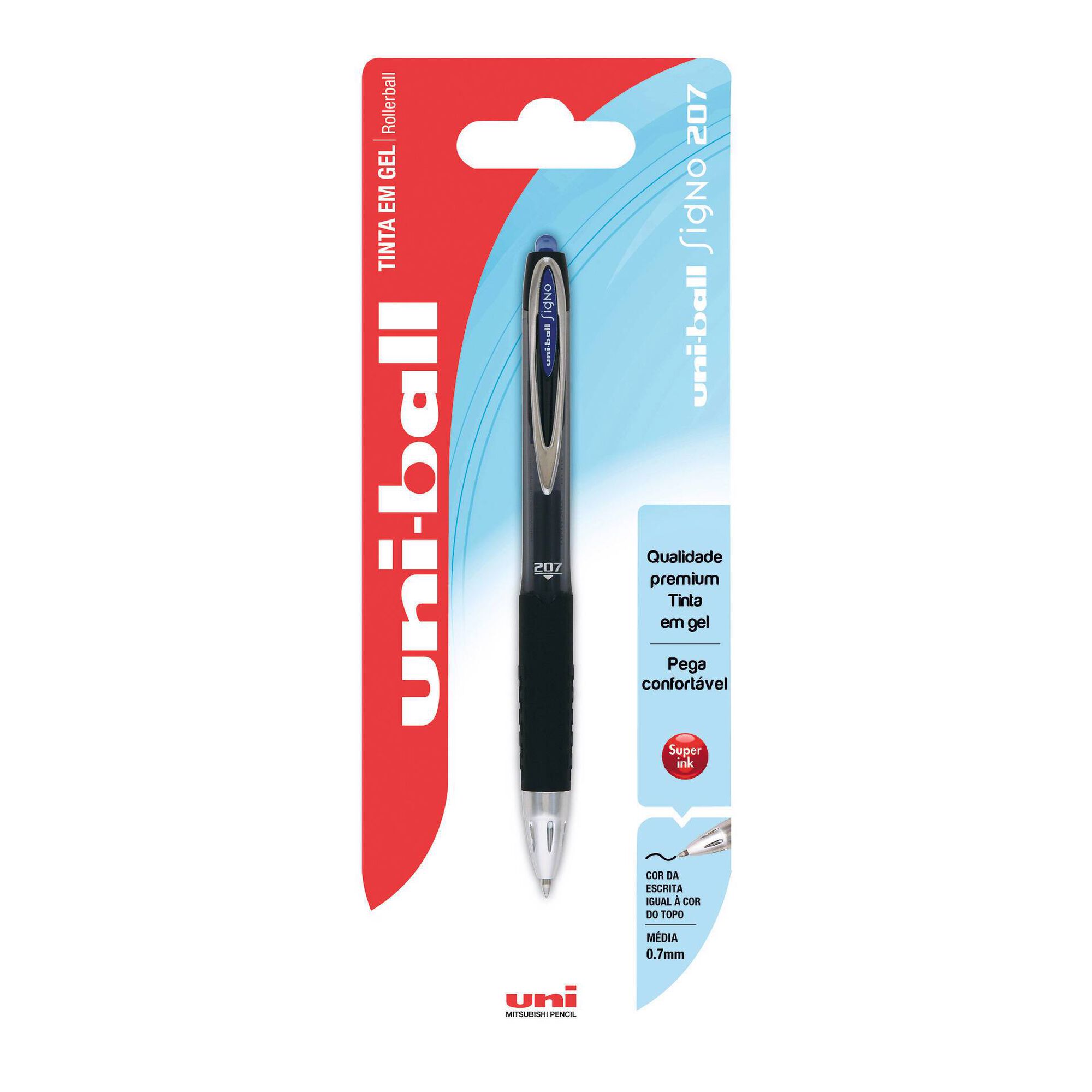 Roller Retrátil Signo de Tinta Gel Azul