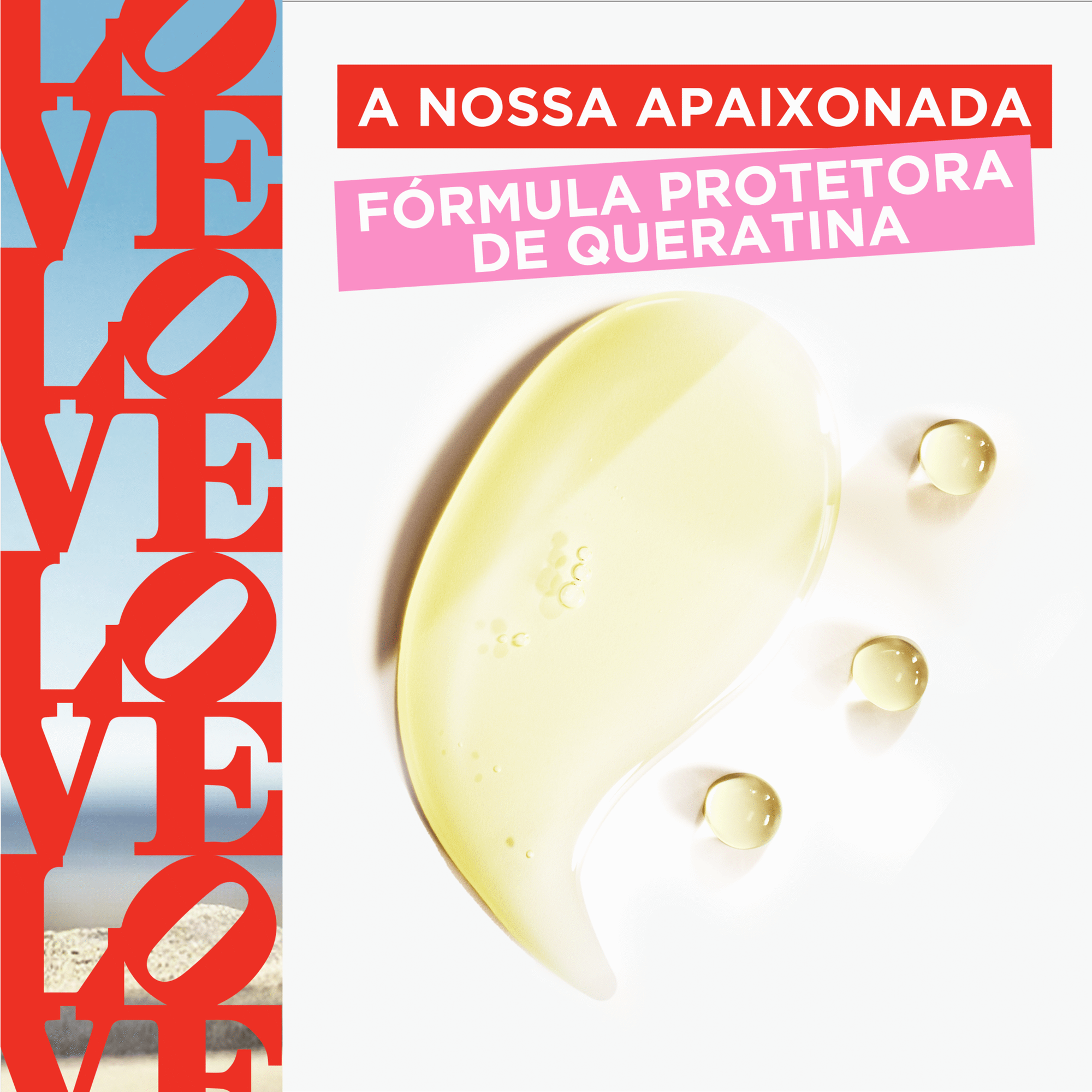 &Oacute;leo Cabelo Queratina Repara e Protege Love Pantene