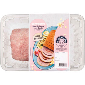 Rolo de Carne de Porco com Queijo e Fiambre