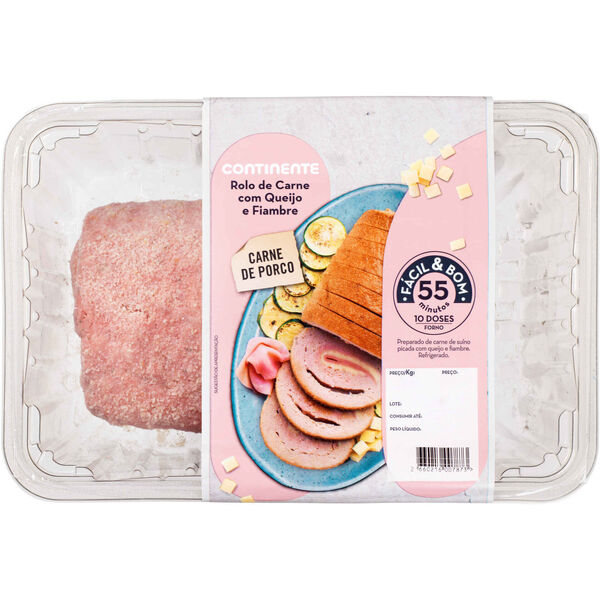 Rolo de Carne de Porco com Queijo e Fiambre Continente