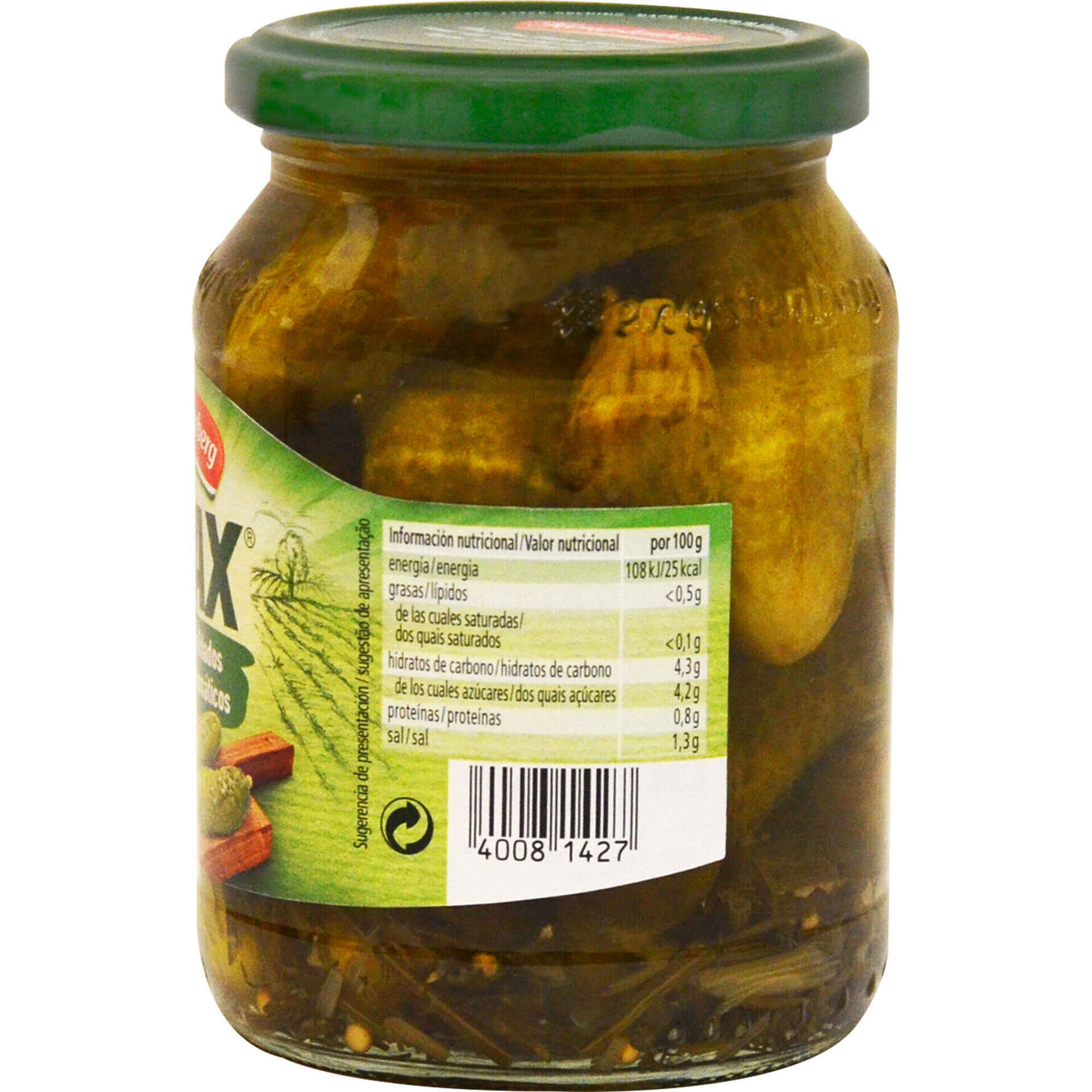 Pepino em Vinagre sem Gl&uacute;ten Hengstenberg