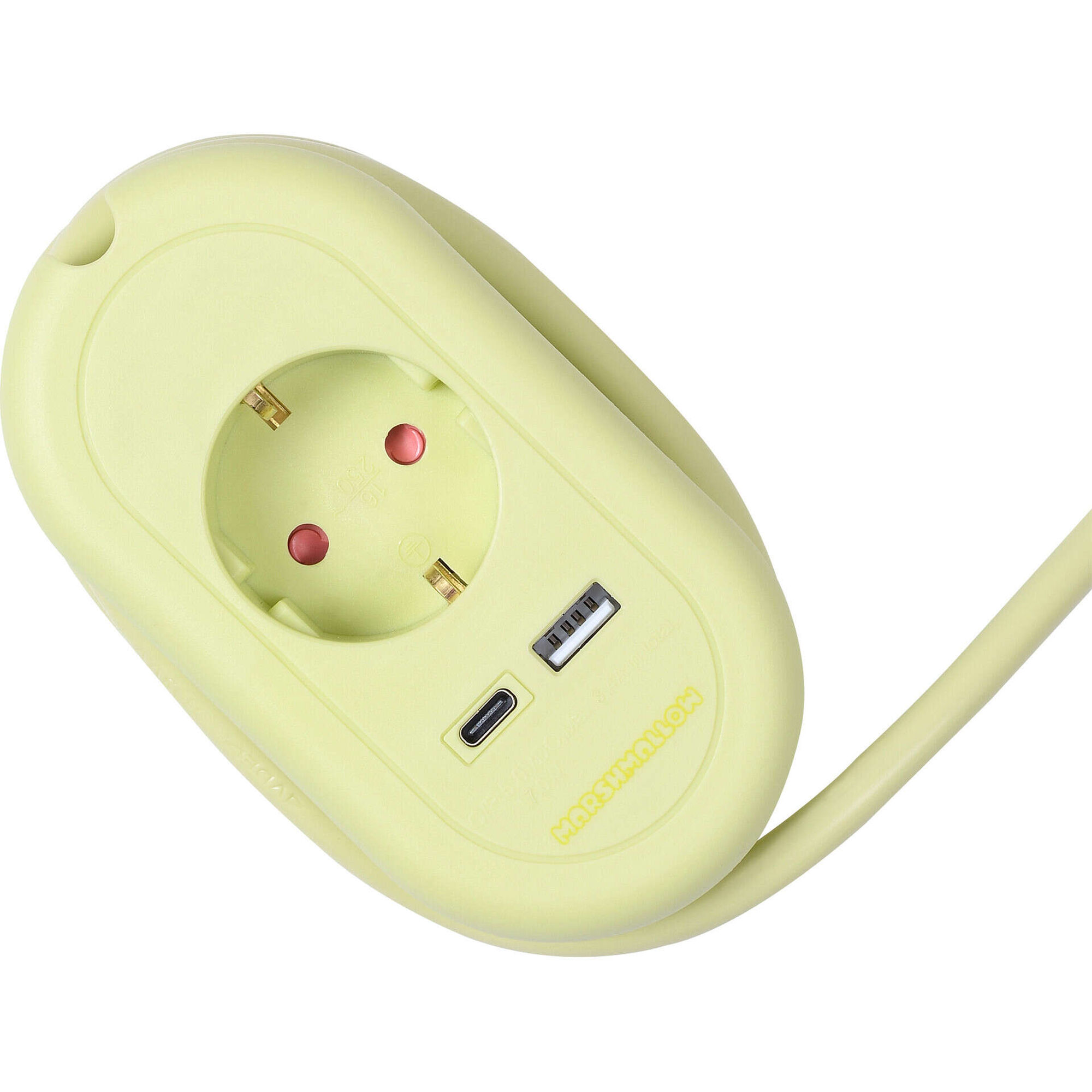 Bloco de Tomadas Travel com USB e USB-C Lima Marshmallow