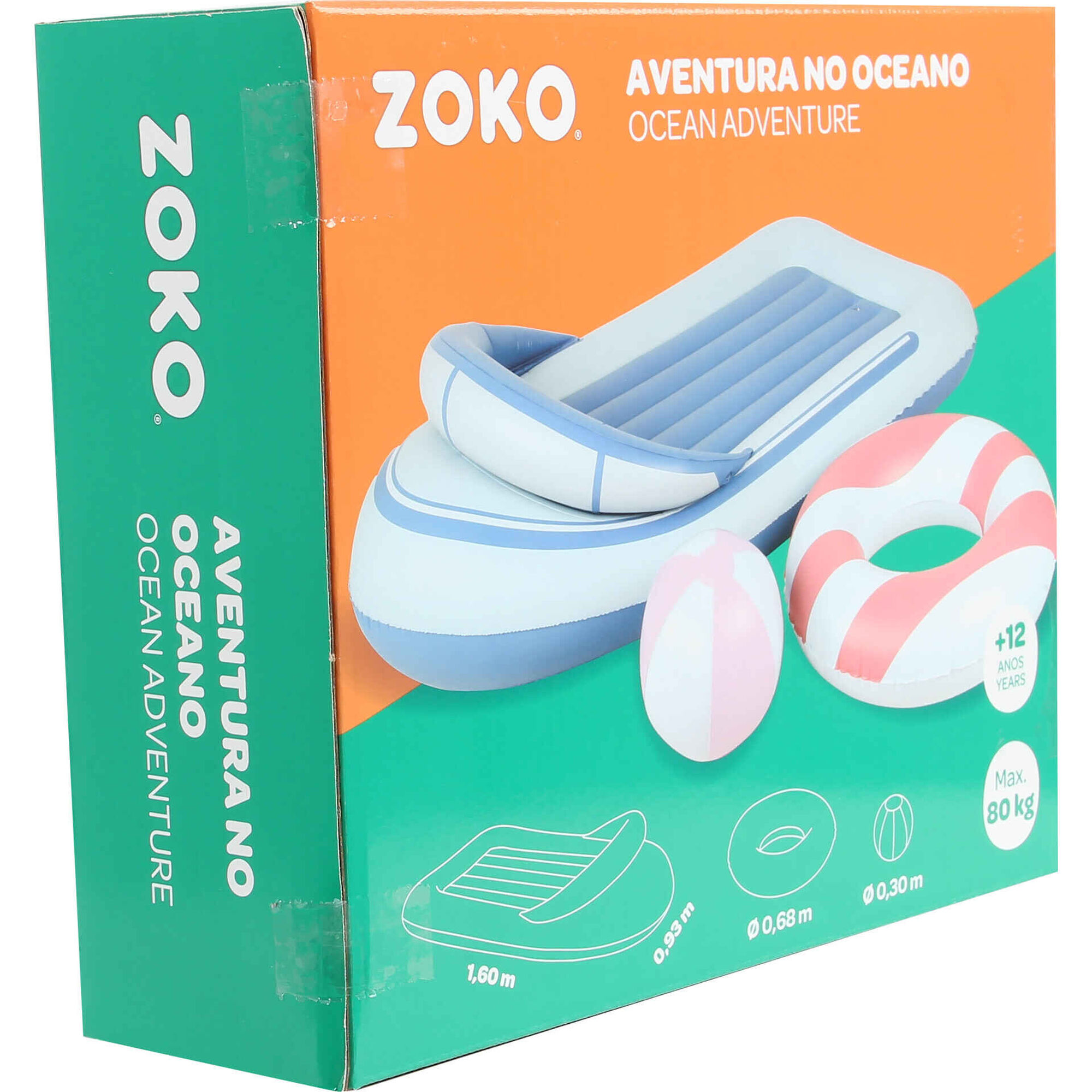 Zoko - Conjunto Aventura no Oceano com Barco, Bola e B&oacute;ia