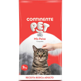 Ra&ccedil;&atilde;o para Gato Adulto Croquetes Peixe Continente Pet Basic