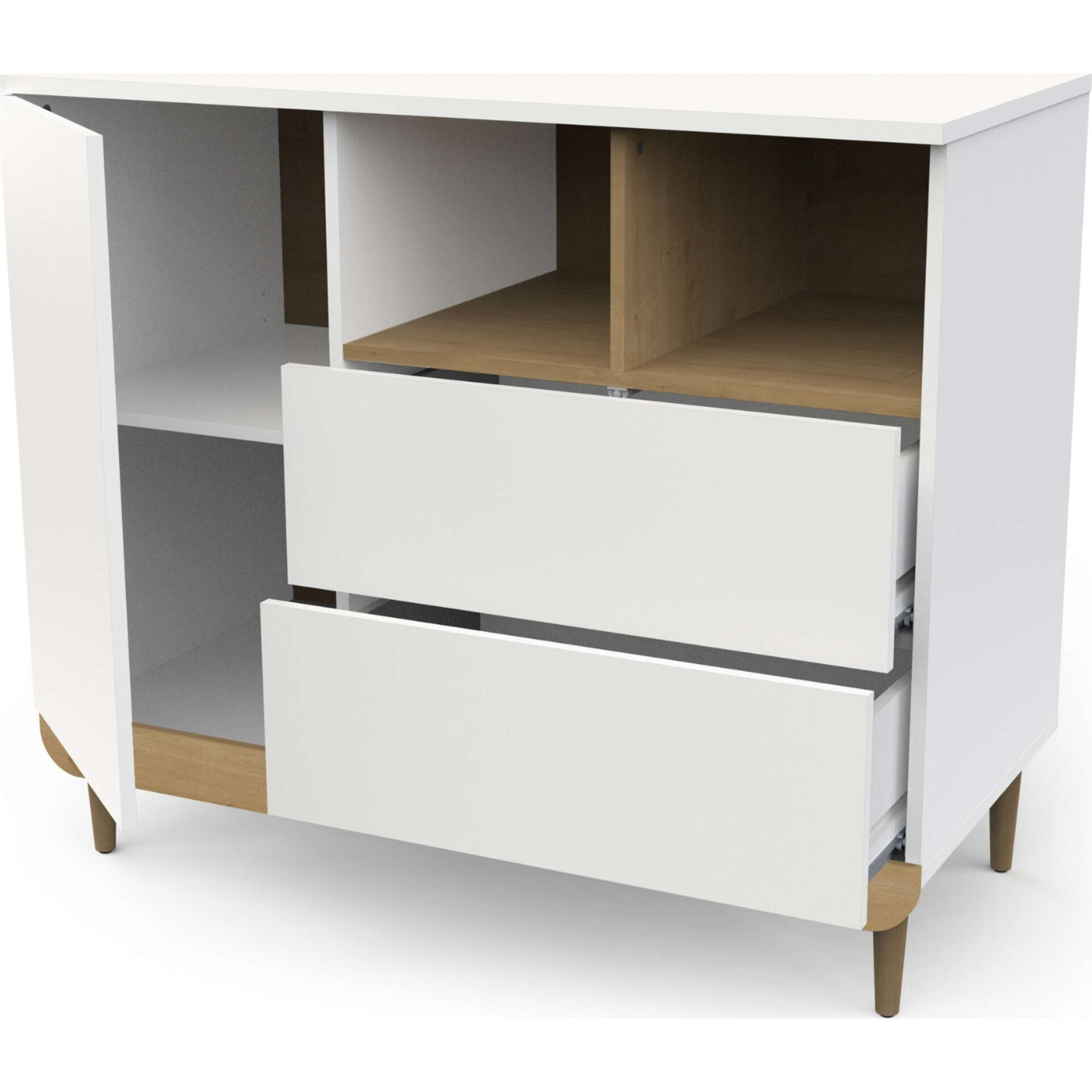 Cómoda 100x92x50cm Branca Scandinave