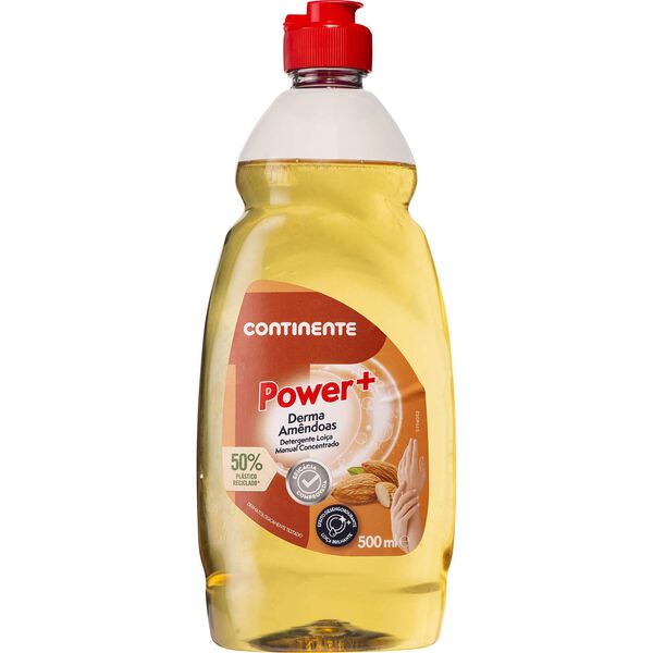 Detergente Manual Loiça Concentrado Power+ Amêndoa Continente