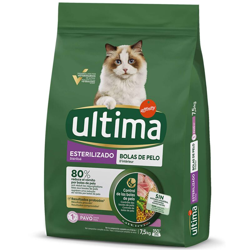 Ração para Gato Adulto Esterilizado Hairball Affinity Ultima