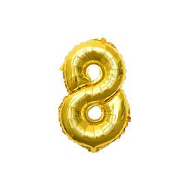 Balão Foil Nº8 83cm Dourado