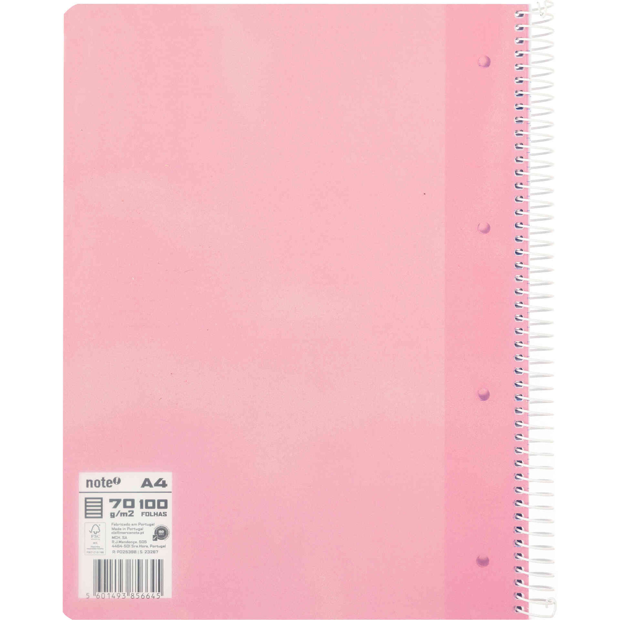 Caderno Espiral Pautado A4 (v&aacute;rias cores) Note!