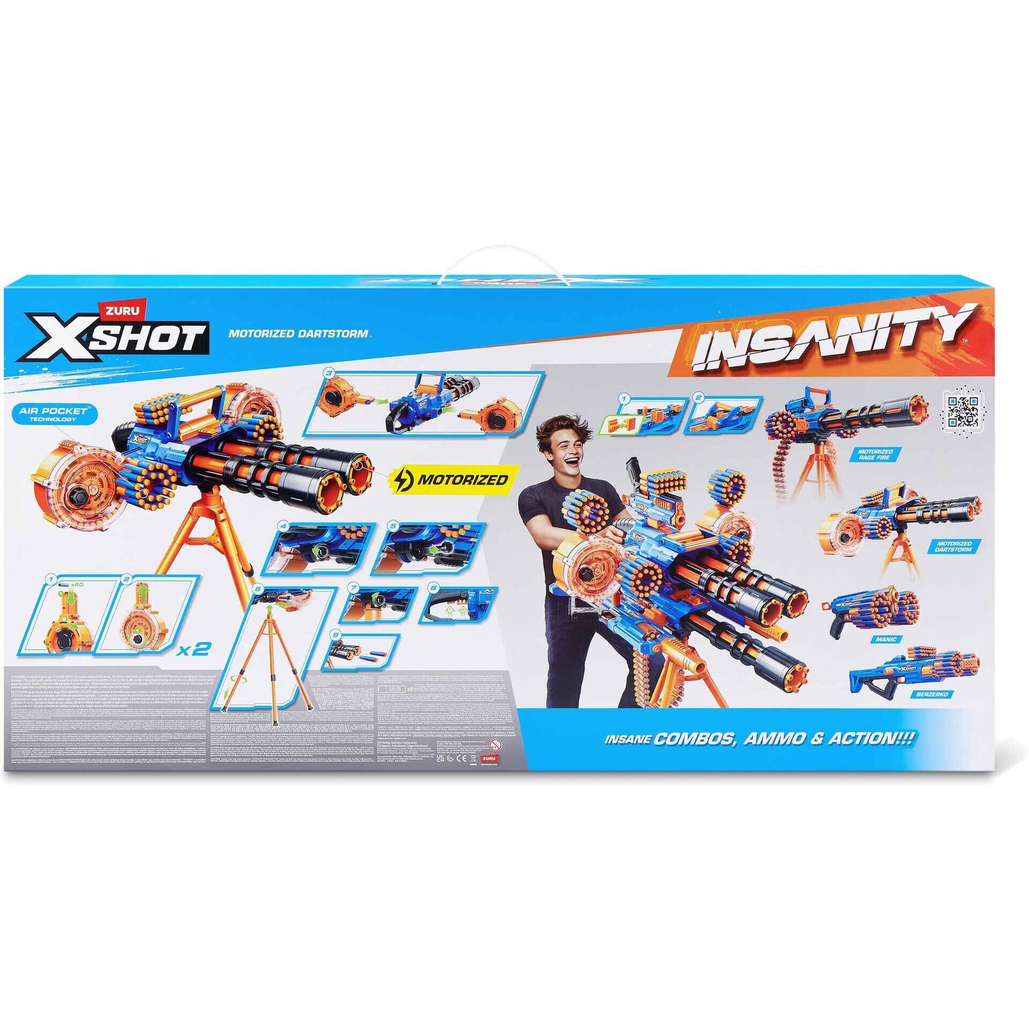 X-Shot - Lan&ccedil;ador Motorizado Insanity Dartstorm