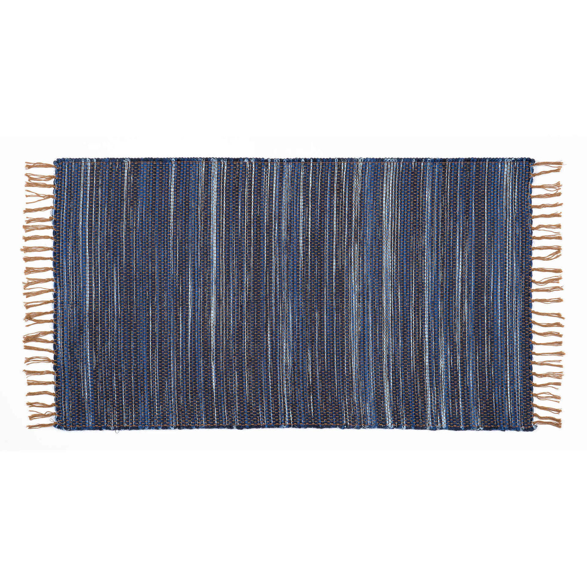 Tapete Algodão 60x120cm Azul Regional
