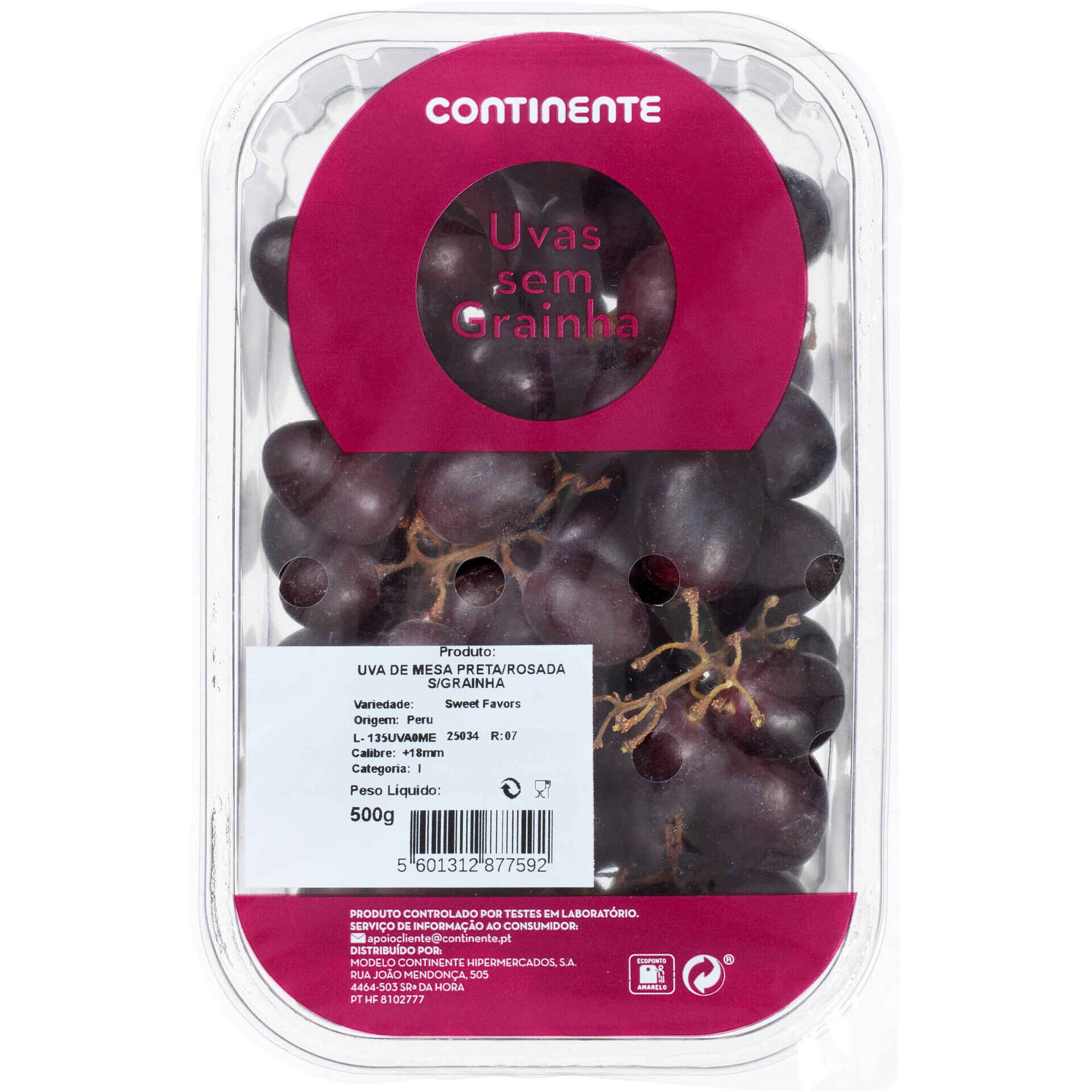 Uva Rosada ou Preta sem Grainha