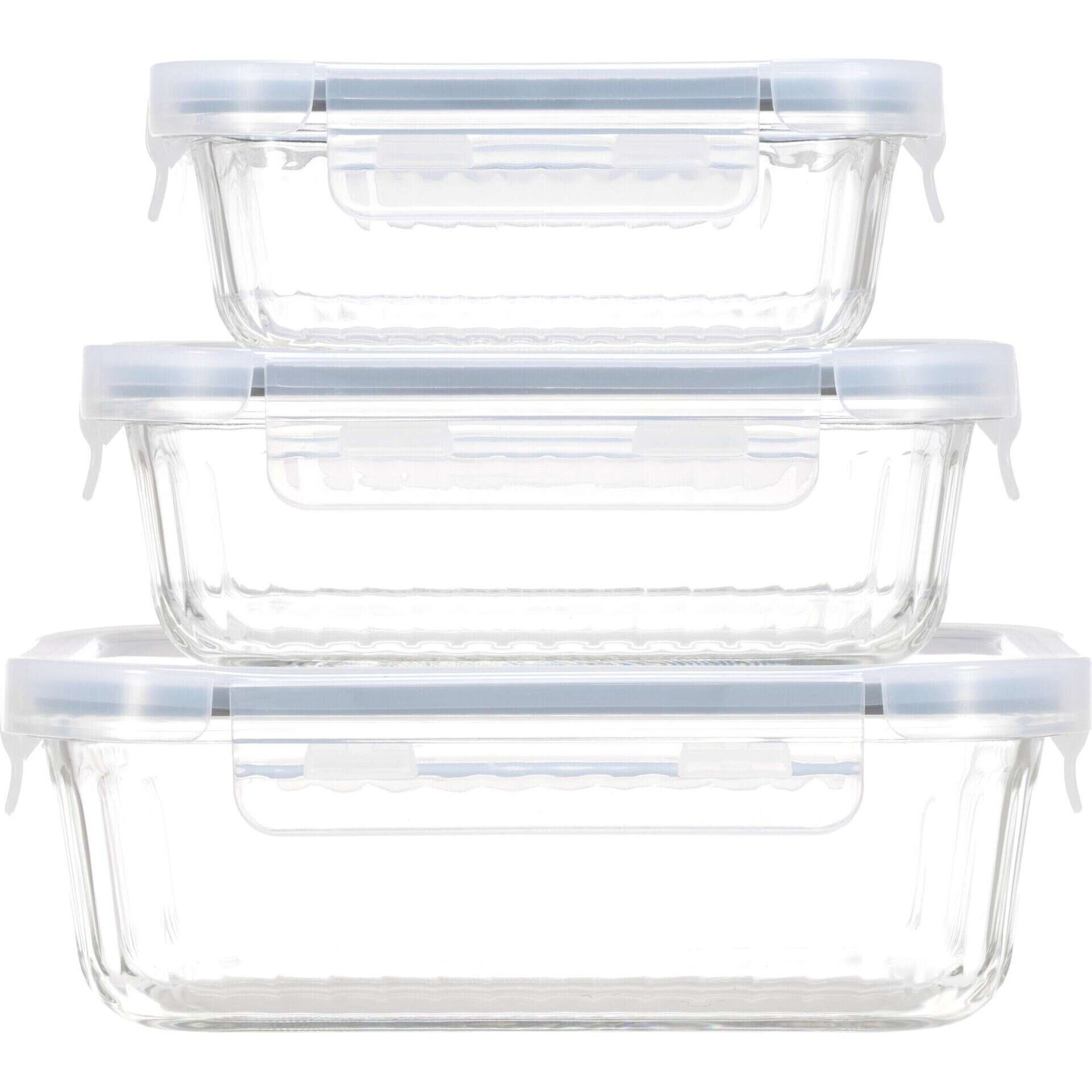 Conjunto de 3 Caixas Herm&eacute;ticas Kasa