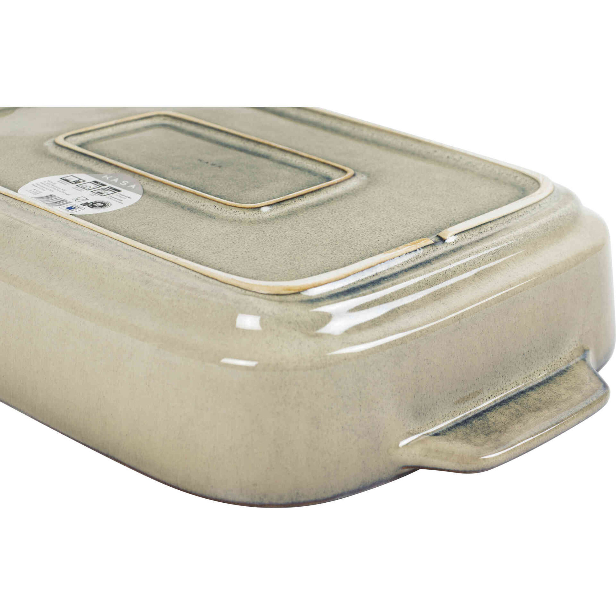 Assadeira Retangular Reativa 39x24cm Castanha Kasa