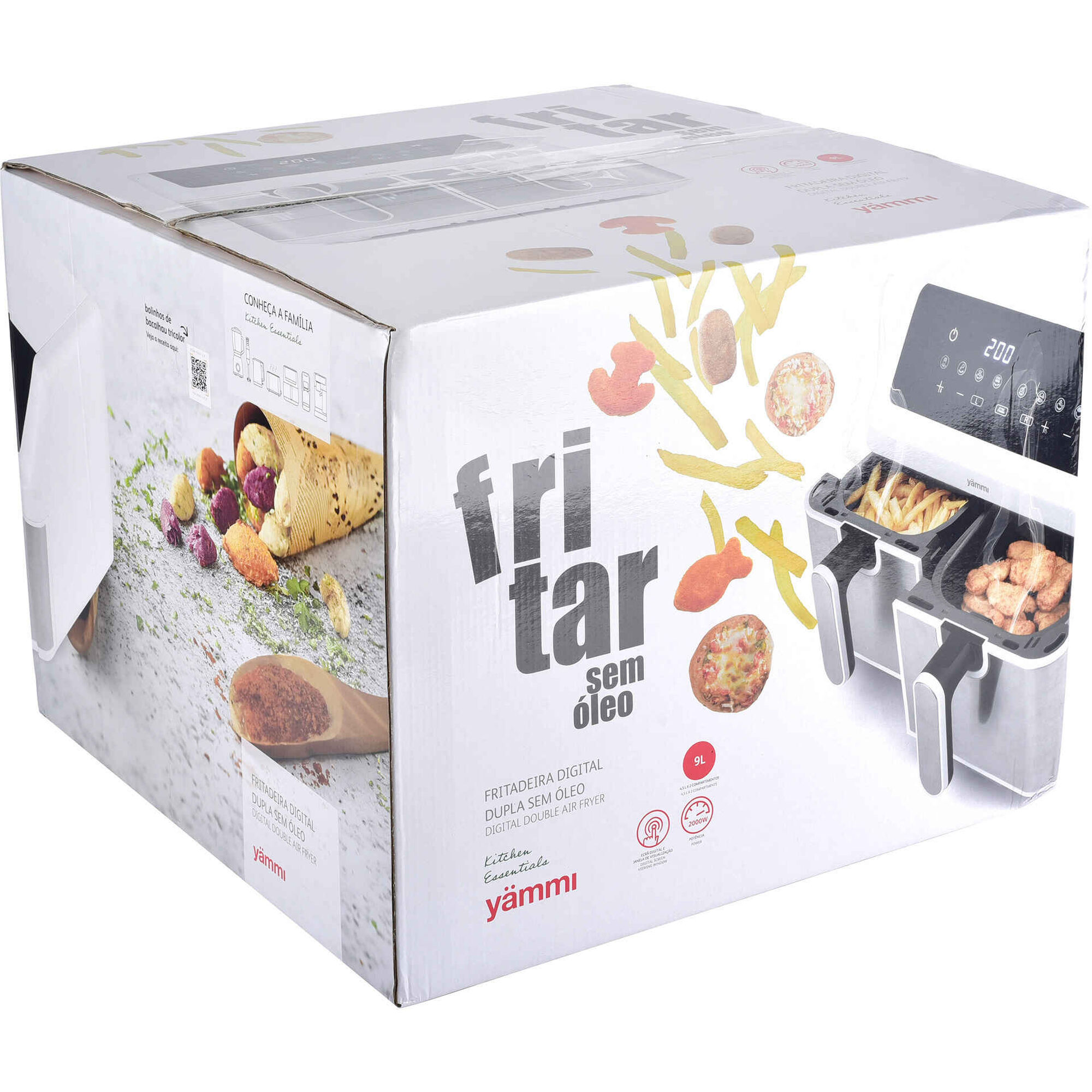 Fritadeira Dupla sem Óleo 9L 2000W