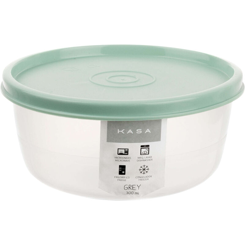 Caixa Hermética Redonda 0,3L Grey Kasa