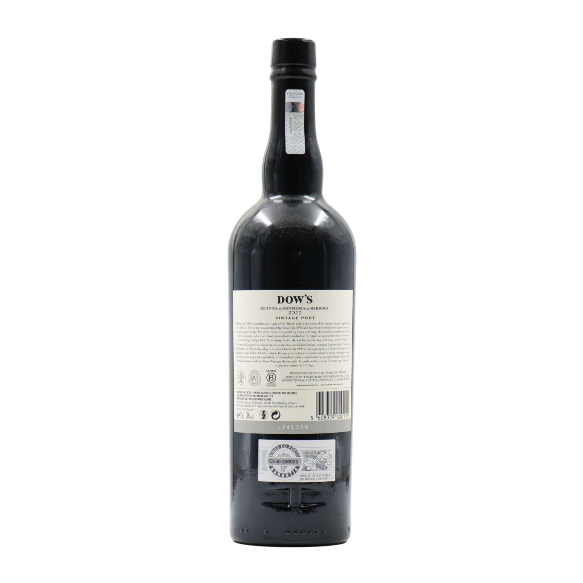 Dow'S Quinta Senhora Da Ribeira Vinho Do Porto Vintage 2019