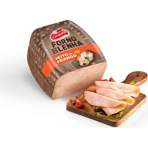 Fiambre de Peito de Frango Forno de Lenha Fatiado no Balcão Campofrio