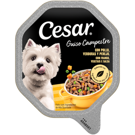 Comida H&uacute;mida para C&atilde;o Adulto Frango, Vegetais e Salsa Cesar