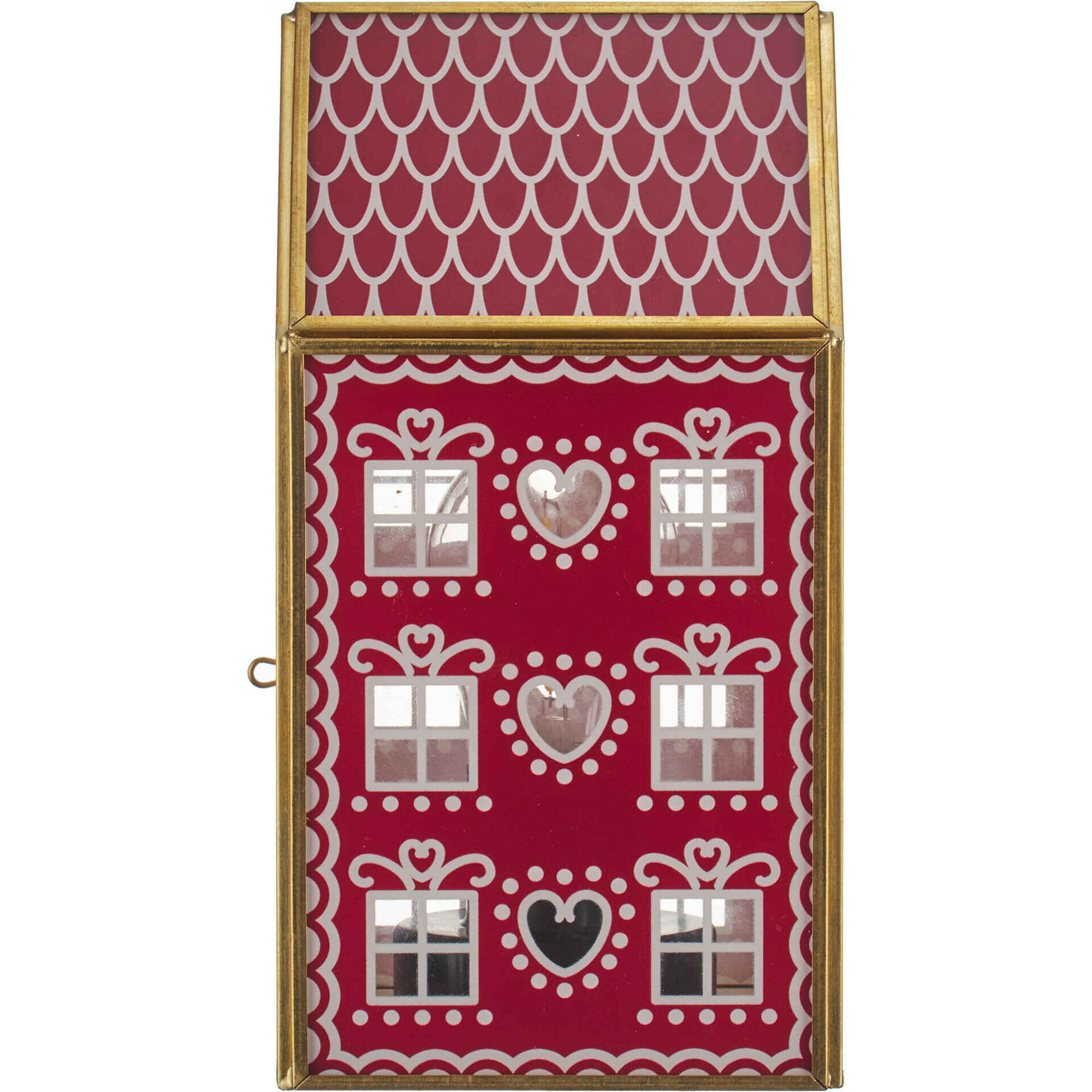 Casa Vidro 19cm com Luz