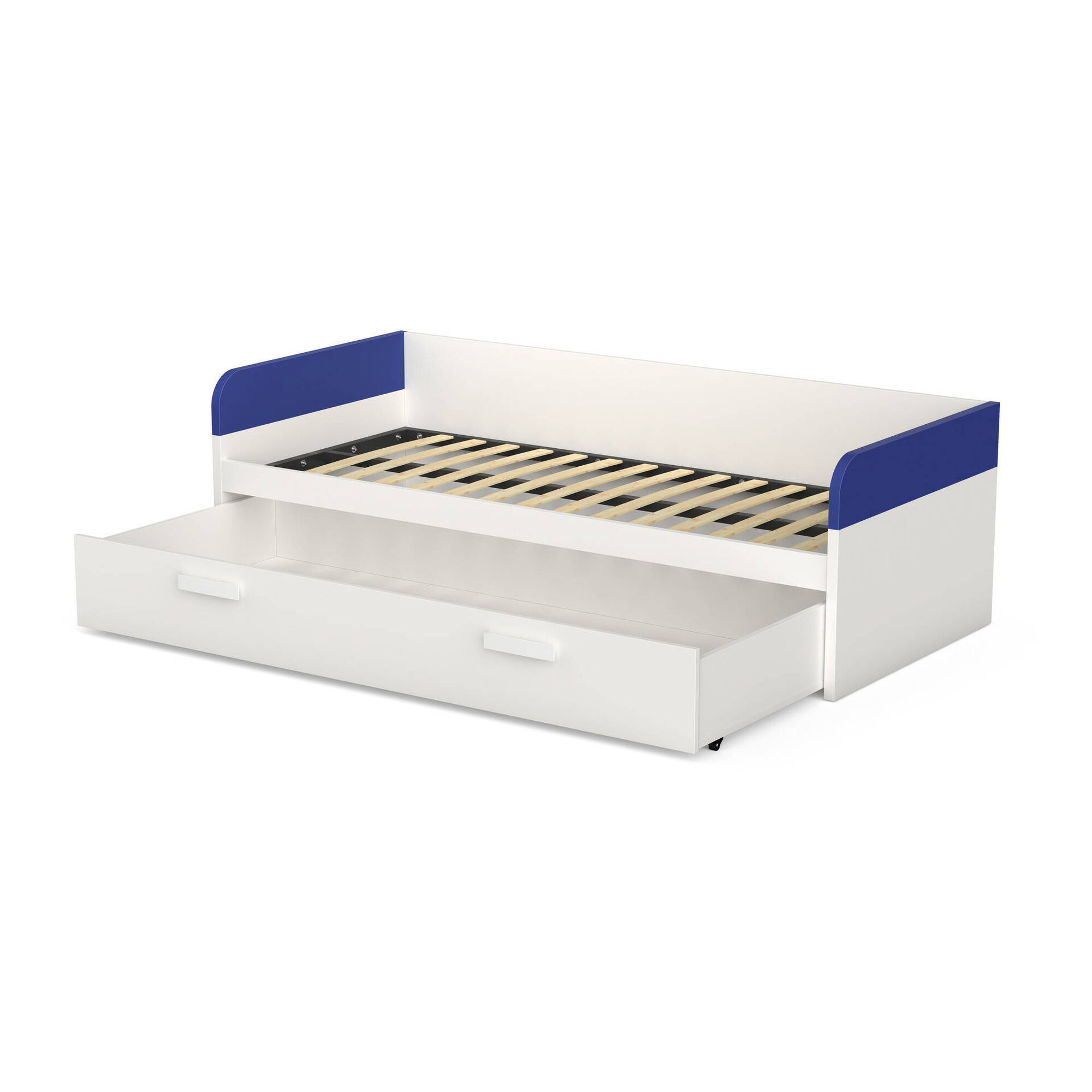 Cama Dupla com Estrados 80x195cm Branca e Azul Play