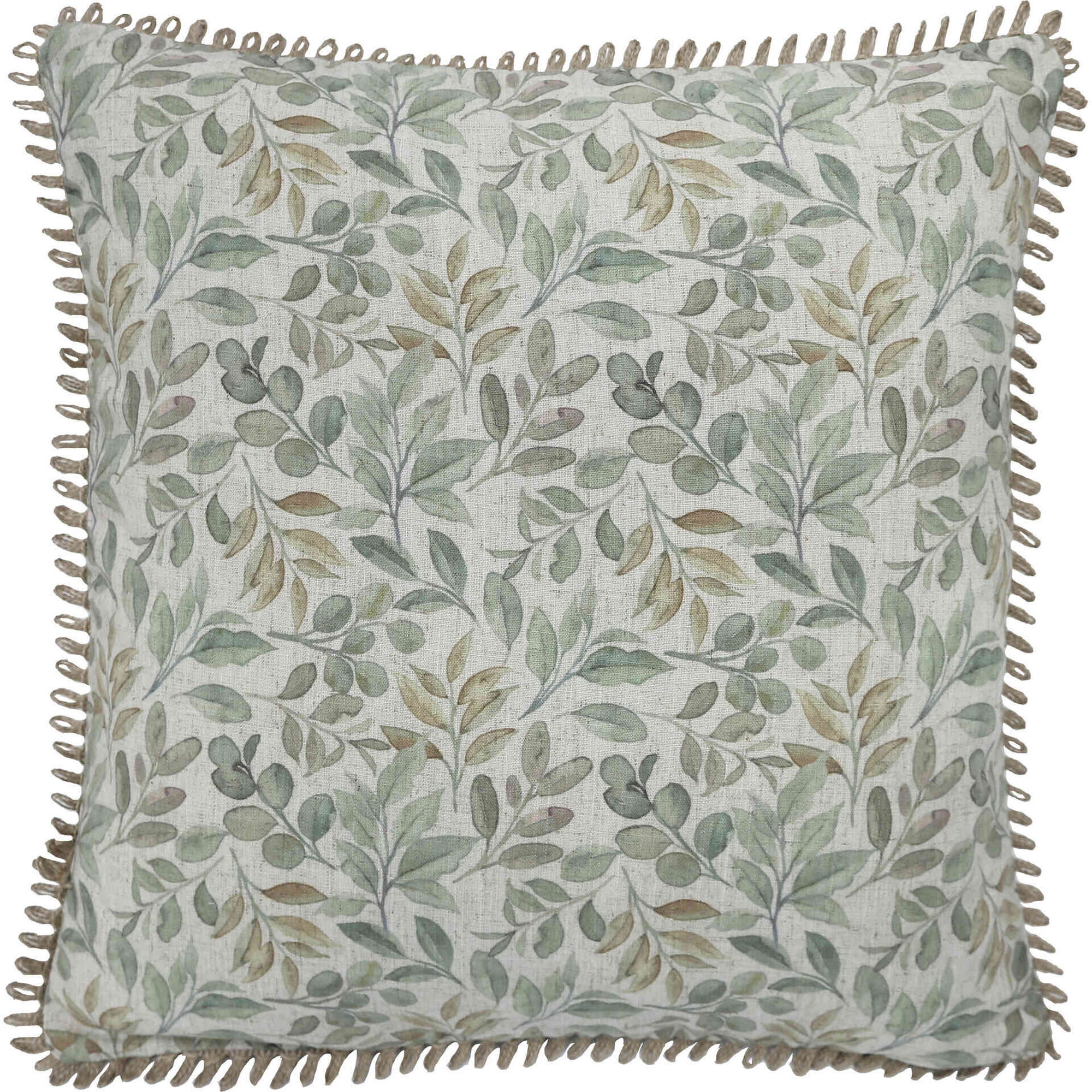 Almofada 45x45cm All Over Folhas Verde Kasa